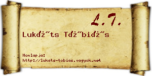 Lukáts Tóbiás névjegykártya